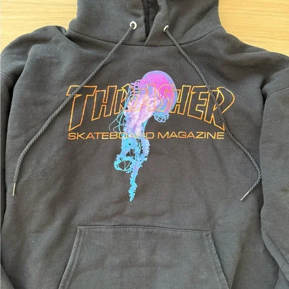 Thrasher Skateboard Jelly Fish Black Hoodie - Picture 2 of 4